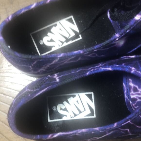 Purple Lightening Skies Vans Sanitized with Coconut 🥥 Clorox - Picture 9 of 16